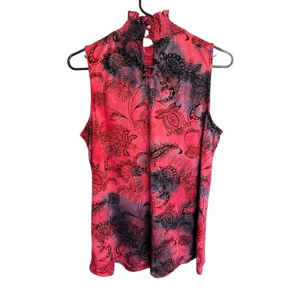 Shannon Ford New York Burnout Velvet Red Stretch L Office siren Romanticgoth - Picture 2 of 7